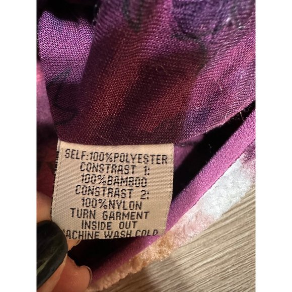 Johnny Was Calme Printed Fleece Jacket- Floral Sherpa Jacket NWT Purple - Picture 6 of 15